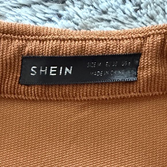 SHEIN Ribbed Knit Top in Rust - Picture 2 of 4